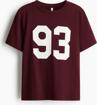 H&M T-Shirt in Loose Fit - Red