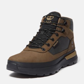 Timberland Schn&uuml;rboots TIMBERLAND FIELD TREKKERMID LACE UP SNEAKER, Herren, Gr. 47,5, gr&uuml;n (olive nubuck w olive), Leder, Schuhe Schn&uuml;rboots, Winterschuhe, Sneak