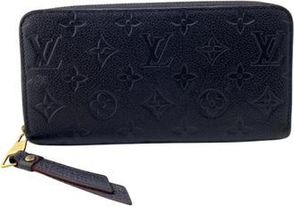 Louis Vuitton Pre-owned Wallets, female, Blue, Size: ONE SIZE Pre-owned Textured Leather Wallet