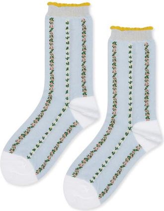 Hansel From Basel Louelle Crew Socks in Periwinkle at Nordstrom