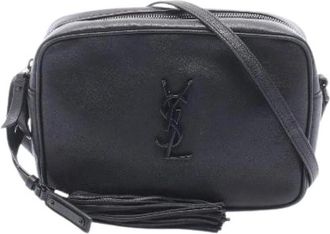 Saint Laurent Pre-owned Paris LOU Monogram Leren Schoudertas - Dames - Vintage Schoudertas - Zwart - ONE Size - Leer - Vintage
