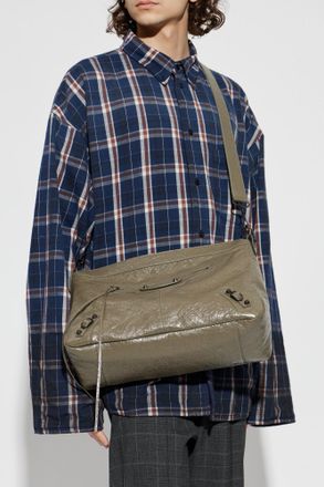 Balenciaga Shoulder Bag Le City Moto Medium, Mens, Green