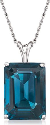 Ross-Simons London Blue Topaz Pendant Necklace in Sterling Silver