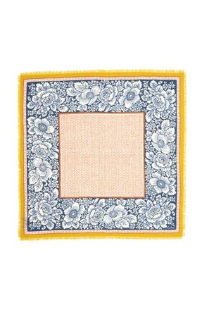 Echo Vintage Floral Dot Wool Bandana in Navy at Nordstrom