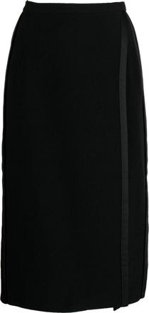 Dice Kayek overlapping-panel high-waist skirt - women - Viscose Crepe/Acetate/Polyester - 38 - Black