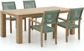 Rough Country Rustic Furniture ROUGH Batang/ROUGH-X 200cm dining tuinset 5-delig stapelbaar