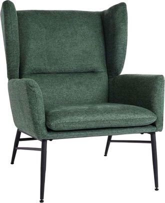 Hhg Poltrona relax elegante 256 Lounge tessuto, verde