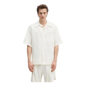 Wales Bonner Wales Bonner, Heren, Overhemden, Beige, Maat: 2XL Linnen