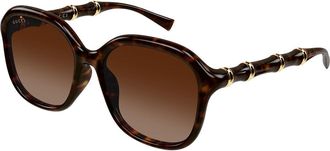Gucci GG2061SA Asian Fit 002 Womens Sunglasses Tortoiseshell Size 55 - Free RX Lenses - Free RX Lenses