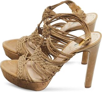 Miu Miu Sandali con plateau - Toni neutri