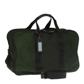 Prada Pre-owned Nylon travel-bags - Dames - Pre-owned - Groen - Maat: ONE Size Nylon