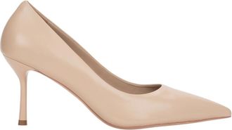 Estro & Luminara Schoenen, Dames, Beige, 37 EU, Leer, Pumps met puntige neus