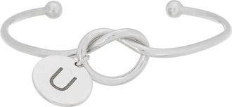 Meshmerise Love Knot Initial Bracelet in White-U at Nordstrom Rack
