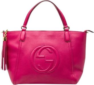 Gucci Pre-owned Handbags, female, Pink, Size: ONE SIZE Pre-owned Soho Cellarius Satchel