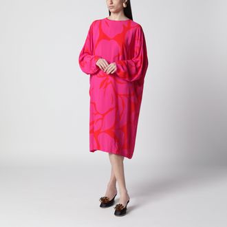 Dries Van Noten Dress with Fuchsia Print in Viscose