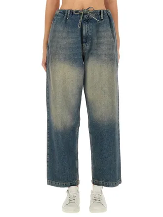Moschino Cotton Denim Trousers - Blue