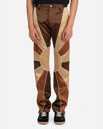 Nahmias Sunshine Silk Trousers In Brown