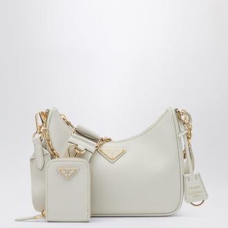 Prada Re-Edition 2005 bag in talc-colored leather