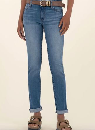 Kut from the Kloth Catherine Boyfriend Denim Jeans In Blue