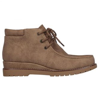 Skechers Mens BOBS By Skechers Chill Wedge Elevated Bliss Brown Ankle Bootie RHS7688