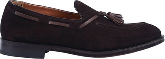 Doucal's Brown Adler Calfskin Suede Loafers