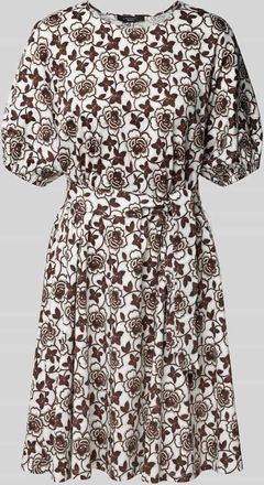 Max Mara Knielanges Kleid aus reiner Baumwolle Modell GENERO in Hellbraun, Größe XL