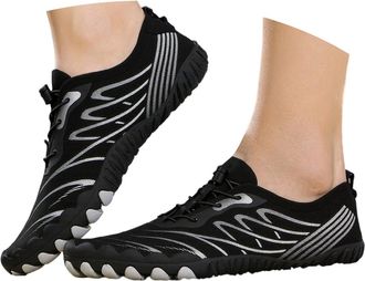 Generic 2026 Running Shoes Barefoot Shoes,Wide Toe Water Shoes,Running Boots Sneakers,Athletic Footwear Trainer for Men/Women Unisex (Black, 4.5)