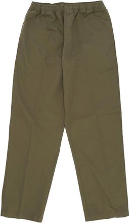 Obey Groene Twill Lange Broek Elastische Trekkoord - Heren - Straight fit broeken - Groen - XS - Katoen - Broeken