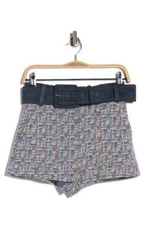 Ramy Brook Kasey Denim & Tweed Minishorts in Indigo Tweed at Nordstrom Rack, Size 10