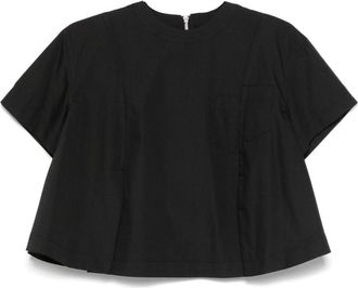 sacai Camicia plissettata - Nero