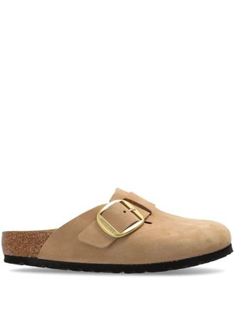 Birkenstock Boston Big Buckle sandals - women - Nubuck Leather/Rubber/Calf Leather - 40 Regular - Neutrals
