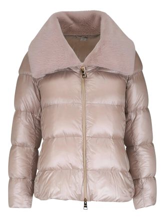 Herno Quilted Faux Fur Collar Down Jacket