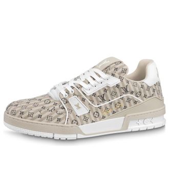 Louis Vuitton LV Trainer Sneakers Beige Monogram 1ABG0J