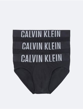 Calvin Klein Mens Intense Power Micro 3 Pack Hip Brief - Black - XL