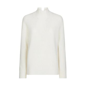 Dondup Regular-fit coltrui in vissersboordsteek - Dames - Coltruien - Wit - S - Wol - Truien & Vesten
