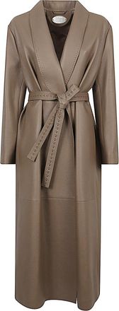 Fendi Green Leather Coat