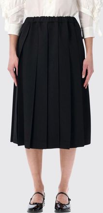 Comme Des Gar&ccedil;ons Gonna midi plissettata in cr&ecirc;pe a vita alta
