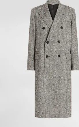 Dolce & Gabbana Double-breasted Herringbone Wool Coat - Man Coats And Jackets 48