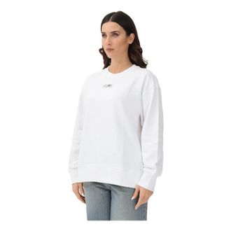 Maison Margiela Felpa girocollo garzata - Dames - Sweatshirts - Wit - XS - Hoodies & sweatvesten