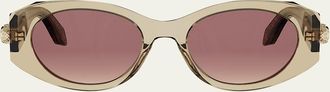 Bulgari Serpenti Forever 52mm Oval Sunglasses