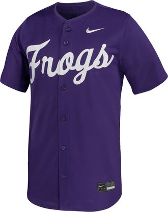 Nike TCU Nike Mens Dri-FIT College Replica Baseball Jersey in Purple | P33621J609TCUN-TCU