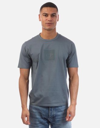 C.P. Company Mens Mercerized Jersey Badge T-Shirt - Blue - Size: 38