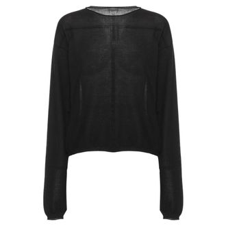 Rick Owens Truien & Vesten, Dames, Zwart, S, Kasjmier, Cashmere Jersey
