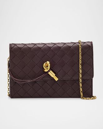 Bottega Veneta Andiamo Leather Chain Pouch Bag