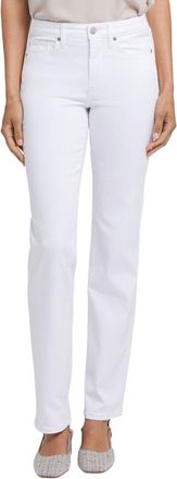 NYDJ Petite Marilyn Optic White Straight Leg Jean