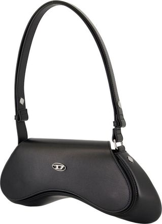 Diesel Womens Play Shoulder Bag Black Calfskin