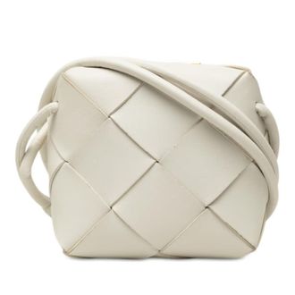 Bottega Veneta Pre-owned Bottega Veneta Mini Lambskin Intrecciato Cassette Camera Bag Ladies 5Y4N1HGWT85FZBLH
