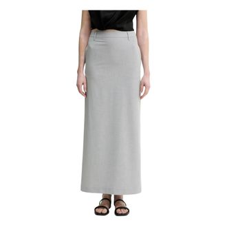 Isabelle Blanche Rokken, Dames, Grijs, S, Polyester, Maxi Rok