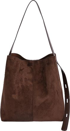 Generic Womens Faux Suede Large Shoulder Bag for Autumn Winter with Plenty of Storage for School, Work and Travel