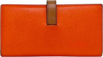 Loewe Tweedehands leren portemonnees - Dames - Vintage Accessoires - Oranje - ONE Size - Vintage